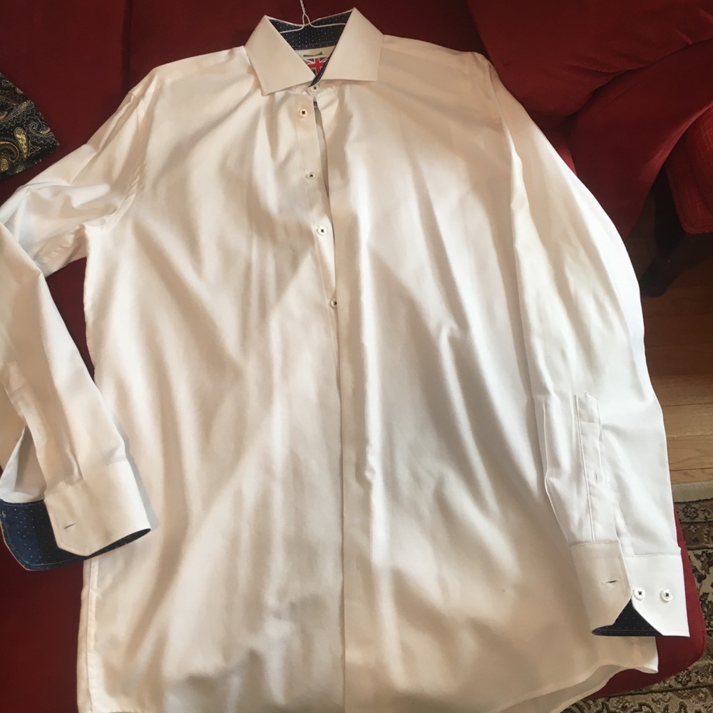 Calabrum London white Oxford button up. 16.5 neck. 36/37. Worn once.